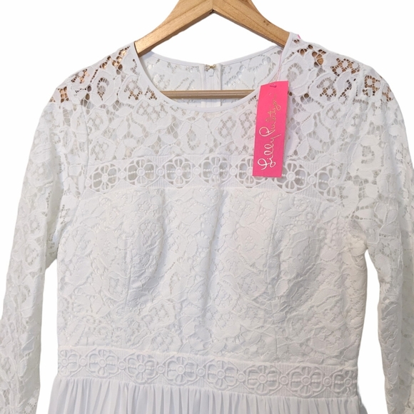 Lilly Pulitzer Aiden Midi Dress Resort White Lace 8 NWT - Picture 4 of 11